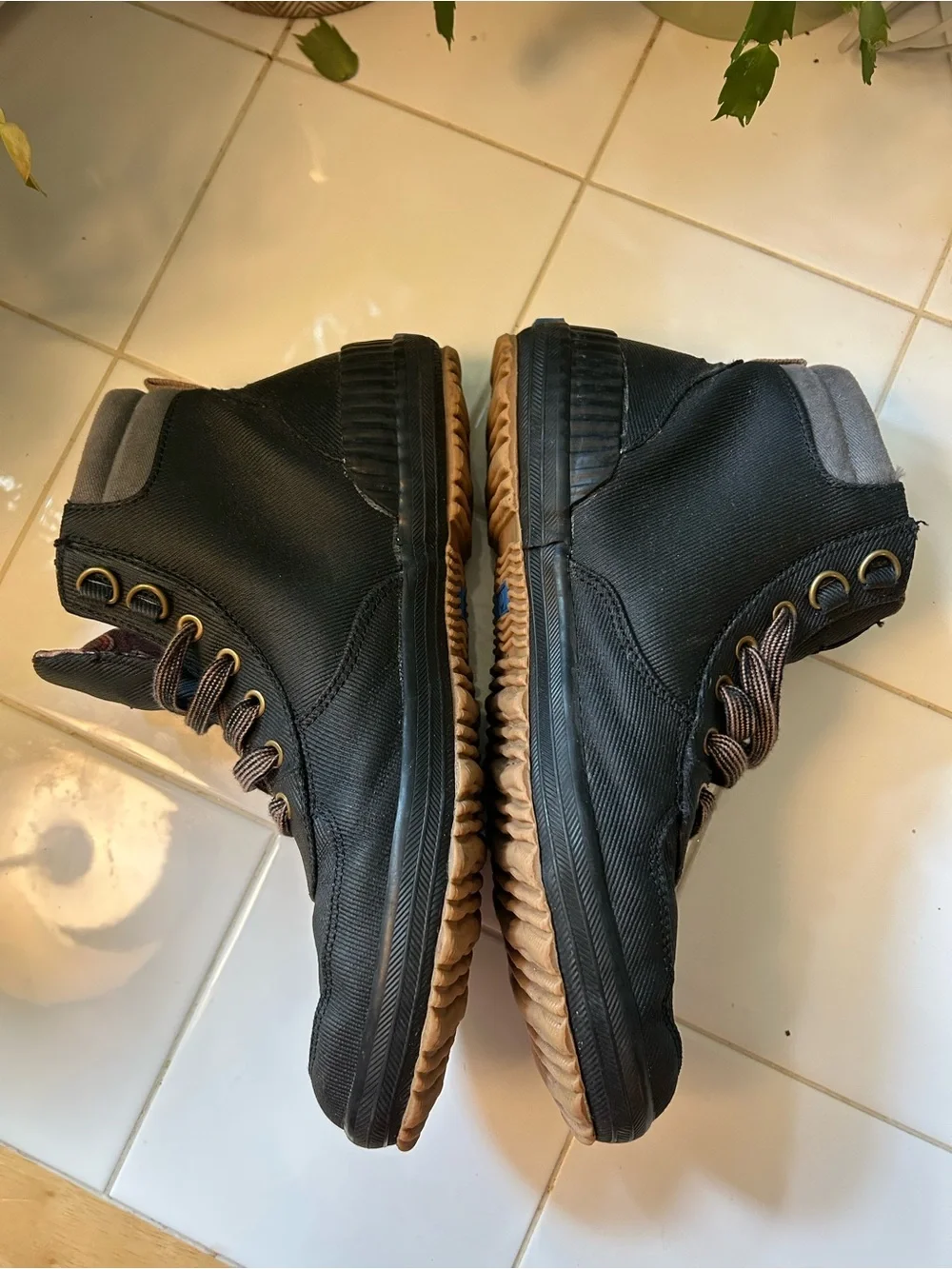Keds Black RainBoot with Brown Accents